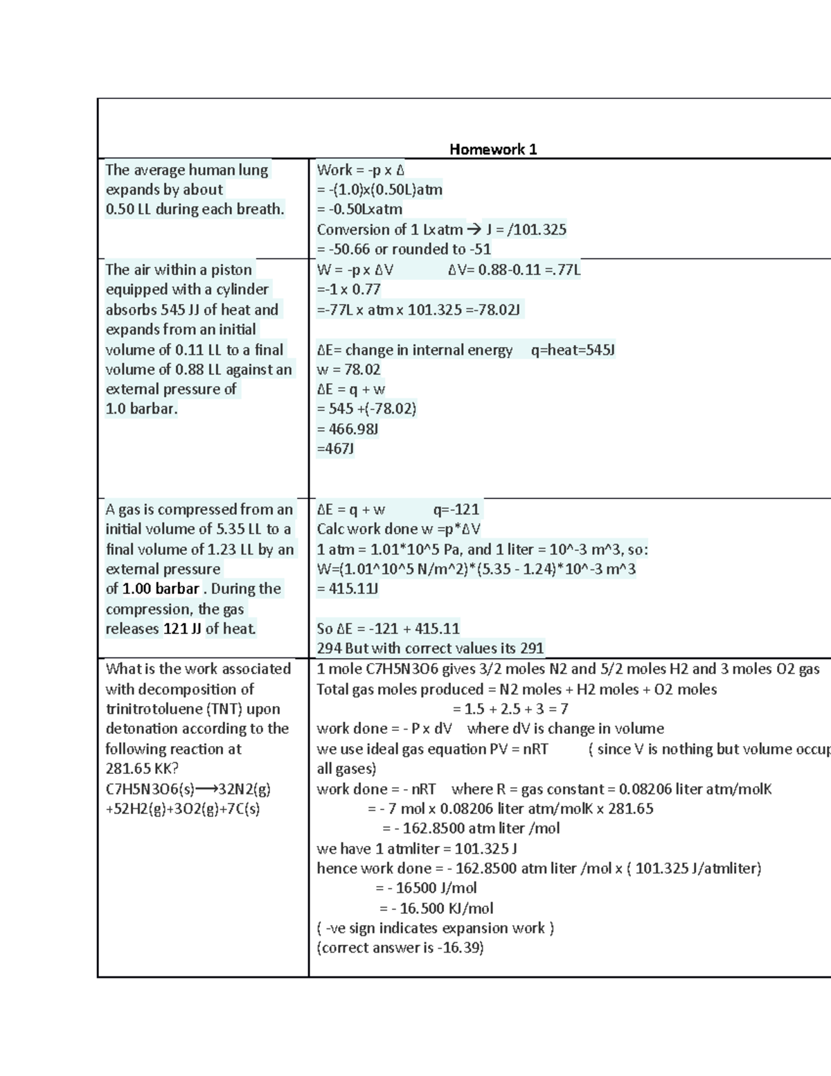 Mastering Chemistry Answers Homework 1 The Average Human Lung Expands 