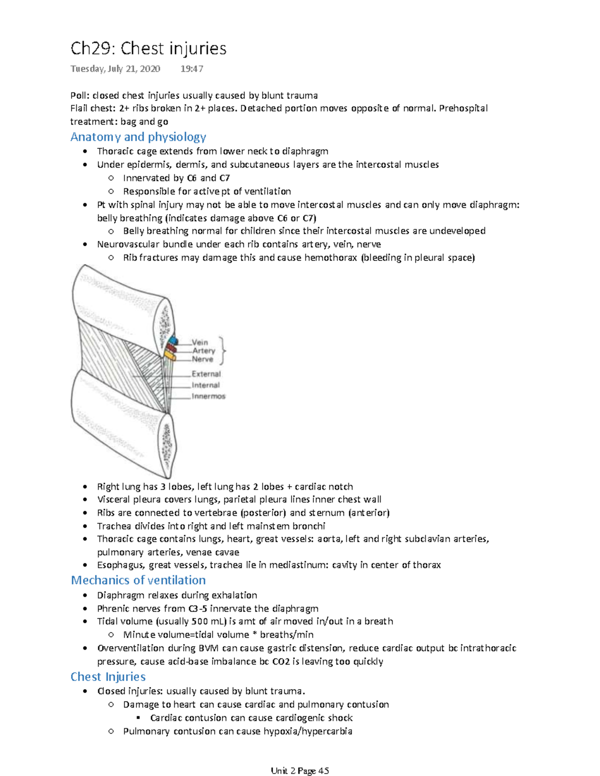 Ch29 Chest Injuries Emergency Care and Transportation of the Sick and