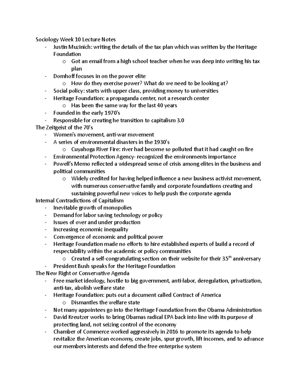 Sociology Week 10 Lecture Notes - Sociology Week 10 Lecture Notes ...