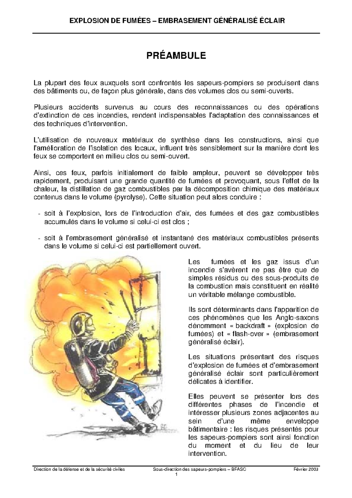 2.Explosion De Fumées-Embrasement Généralisé Eclair - Direction De La ...