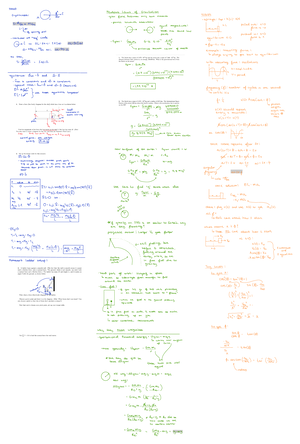 PSU Physics 211 Exam 3 Notes - Ax(t) = = -Awsin(wt + +. ))) - Ax(t ...