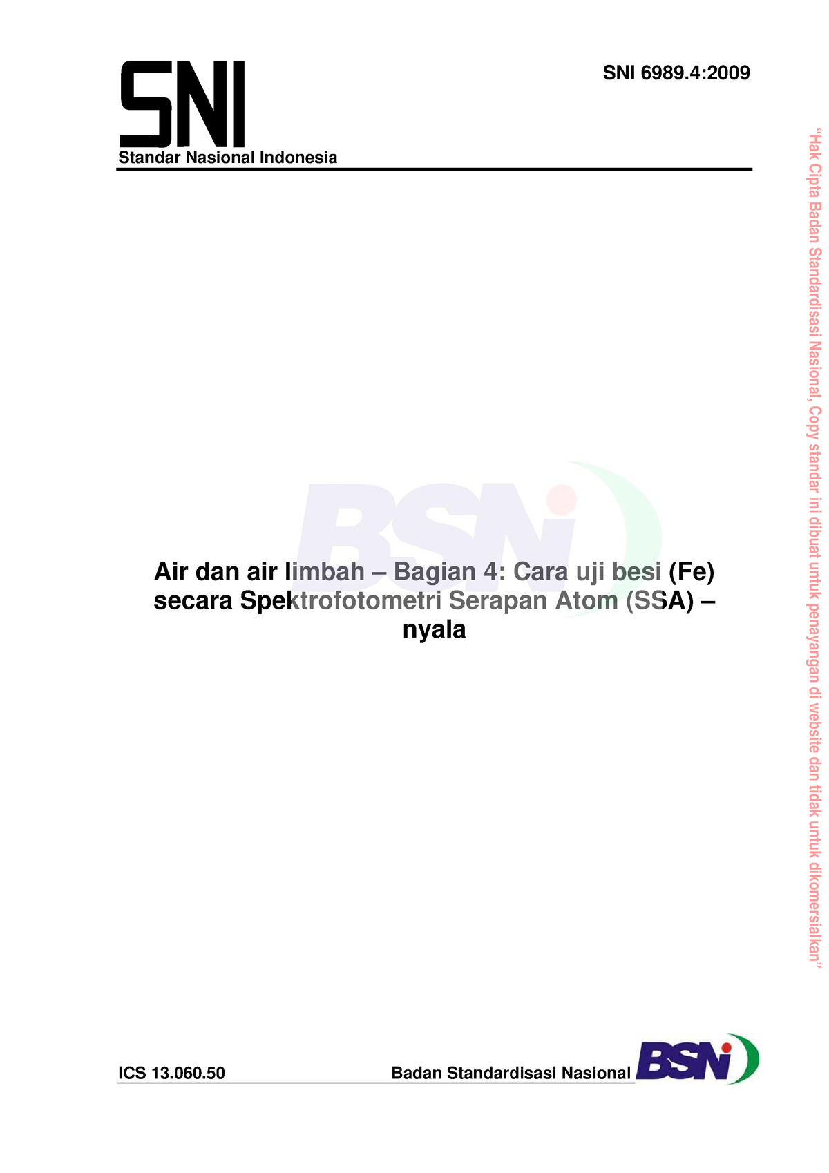 Standar Nasional Indonesia Cara Uji Besi - Standar Nasional Indonesia ...