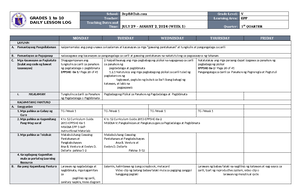 DLL Mapeh 5 Q1 W1 - DLL - GRADES 1 to 10 DAILY LESSON LOG School ...