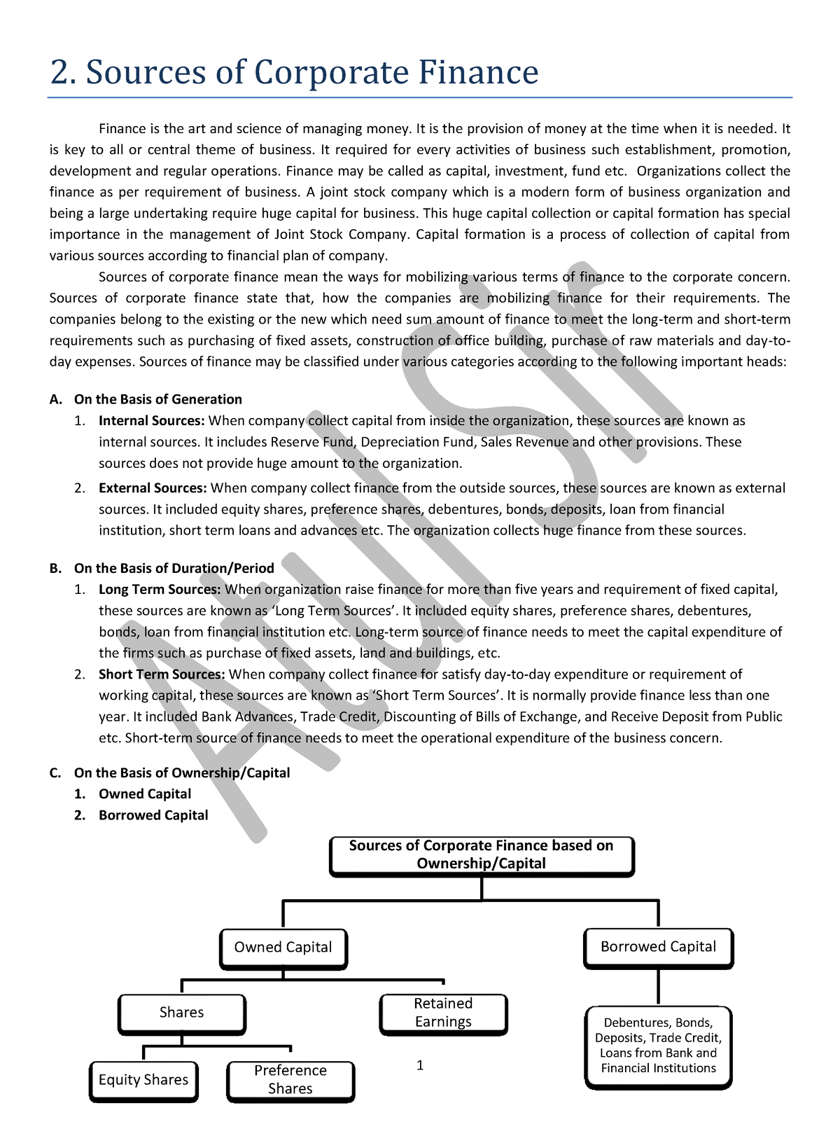 corporate finance thesis