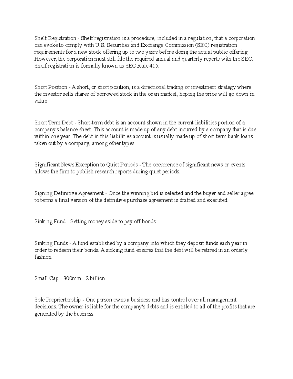 Note 46 Series 75 Shelf Registration Shelf registration is a