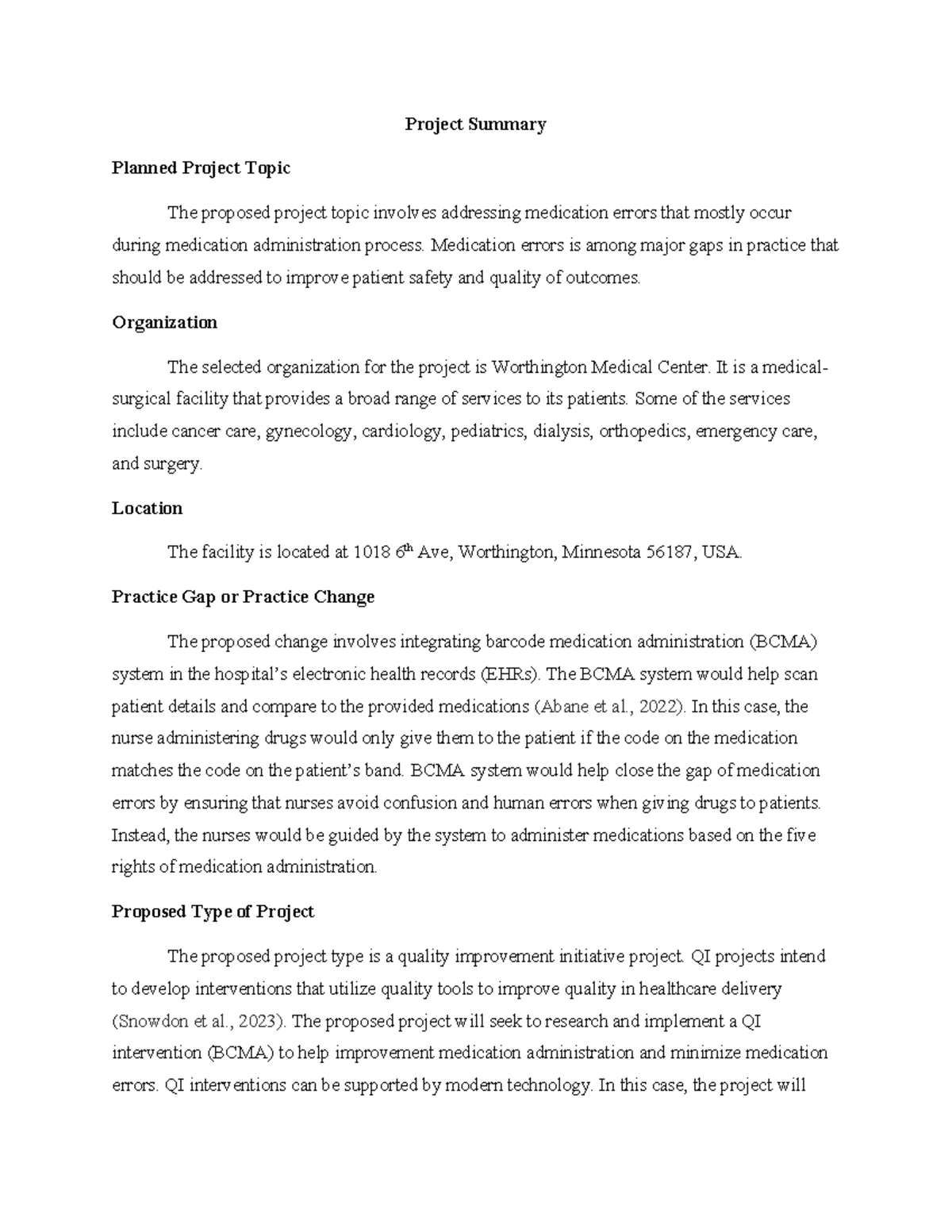 Project Summary - Complete - Project Summary Planned Project Topic The ...