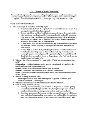 D047 Roles and Responsibilities of an Interdisciplinary Team - D047 ...