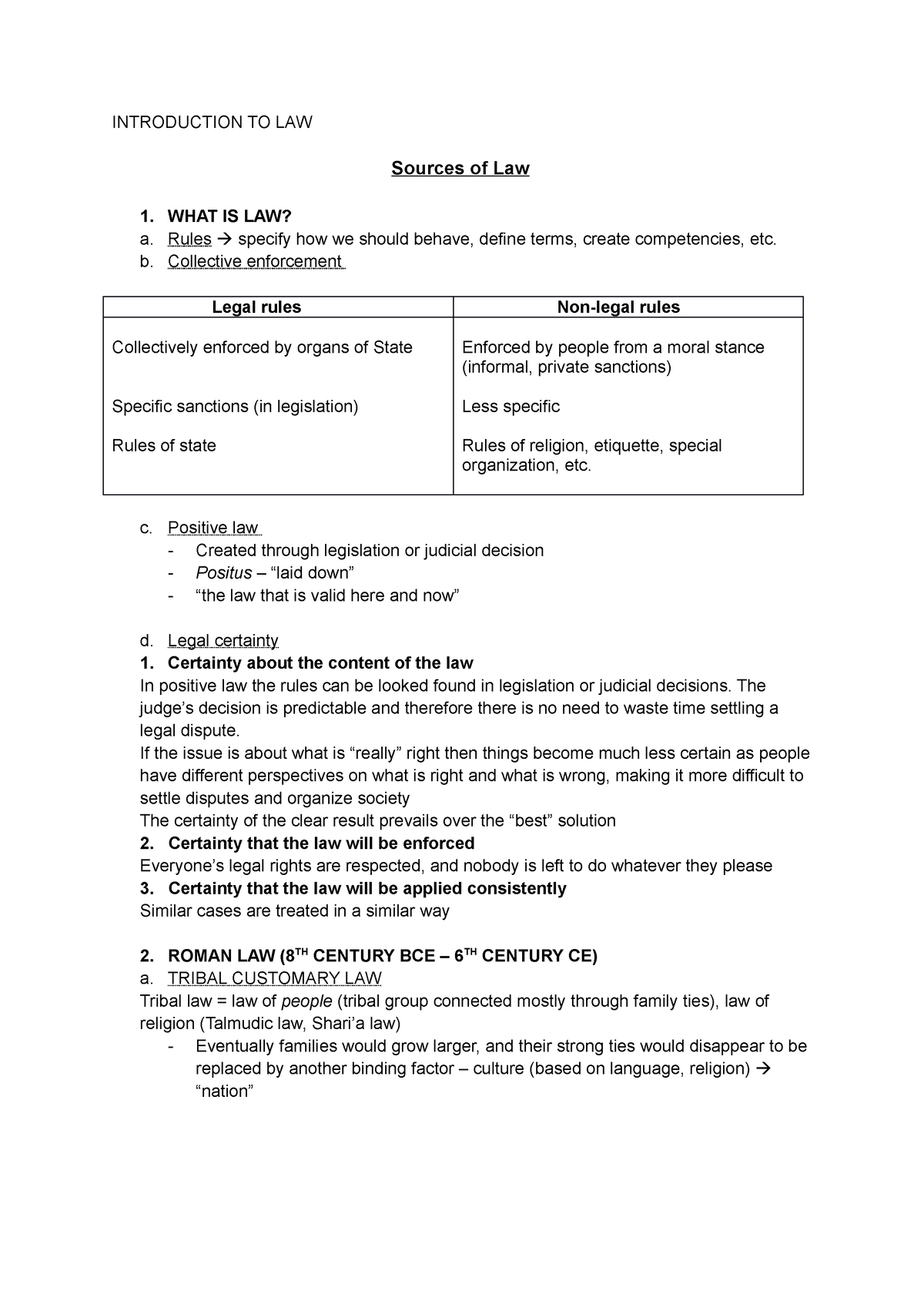 blaw10001-sources-of-law-notes-overview-law-making-legislative-process-australian