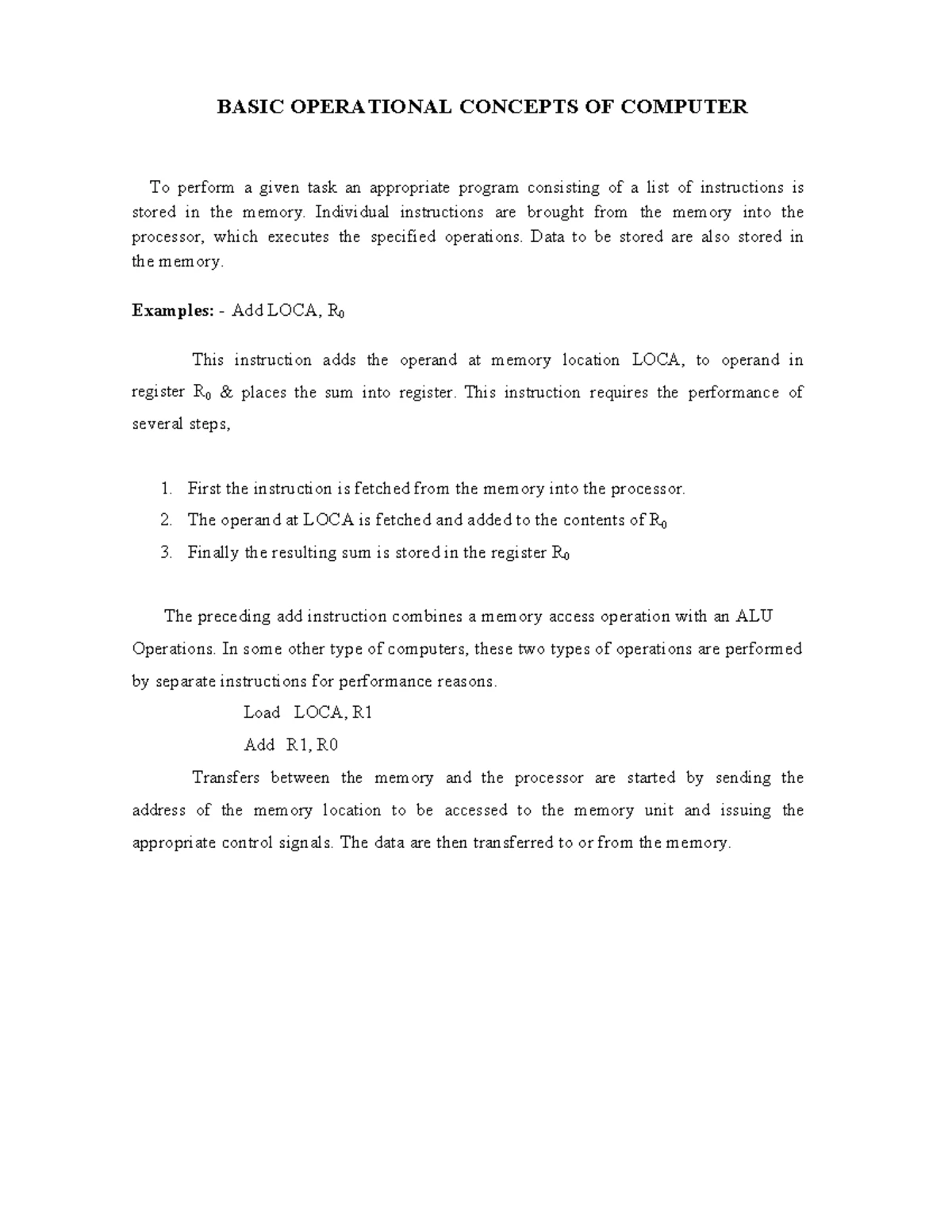 IT II II CO1 - It's lecture notes - Basic Structure of Computers ...