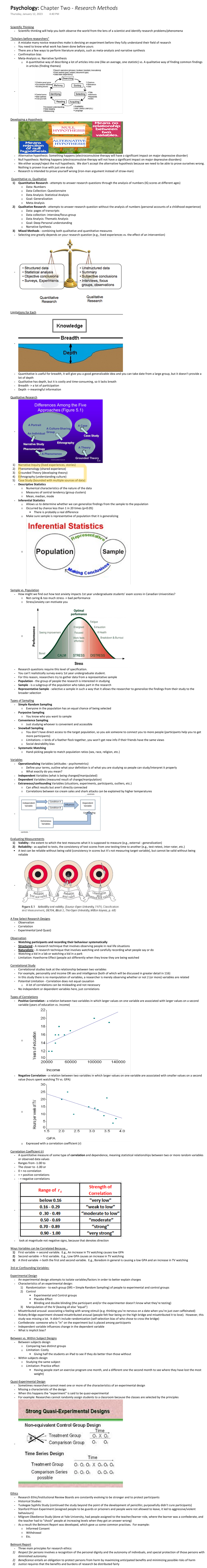 Psychology Chapter 2 - Research Methods - Scientific Thinking ...