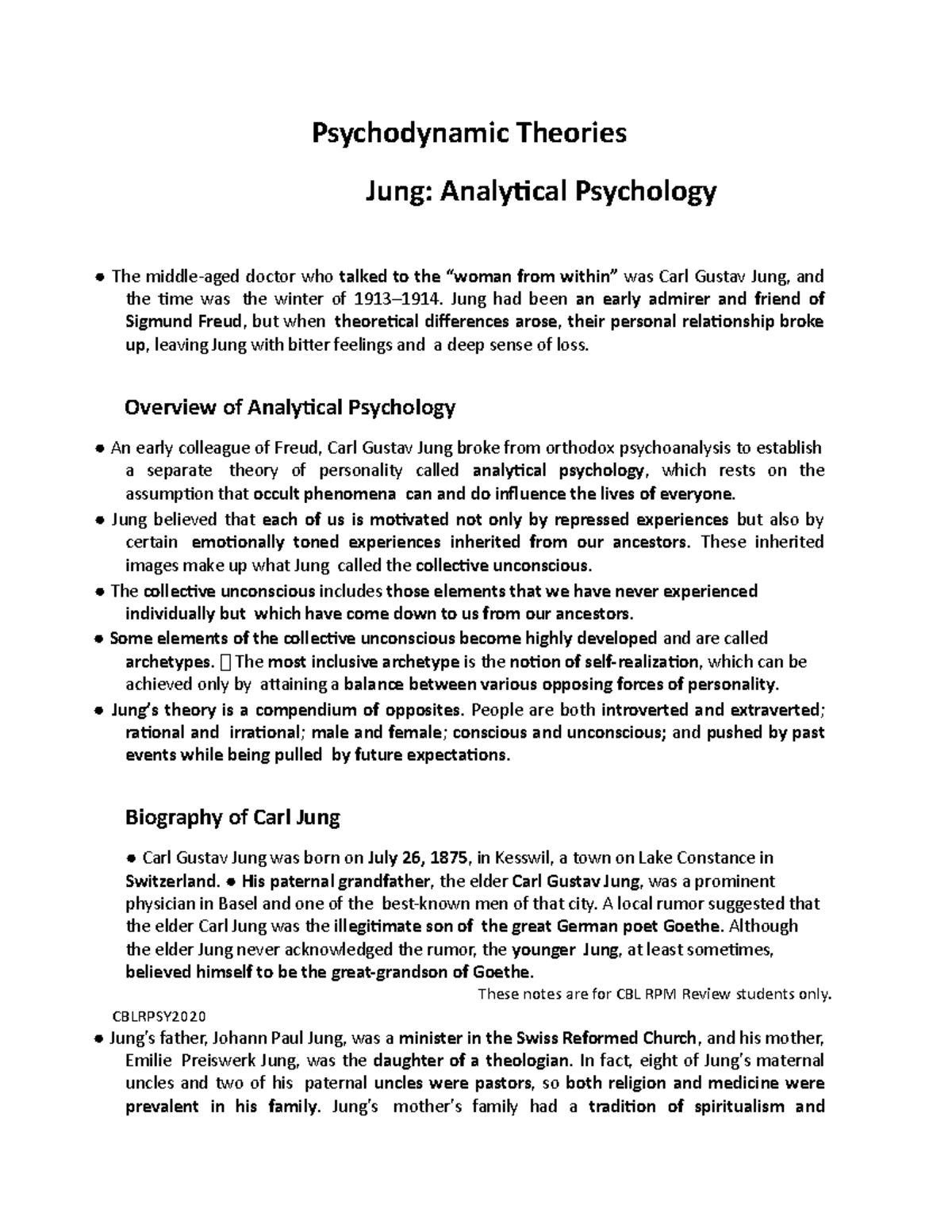 Analytical Psychology - Jung had been an early admirer and friend of ...