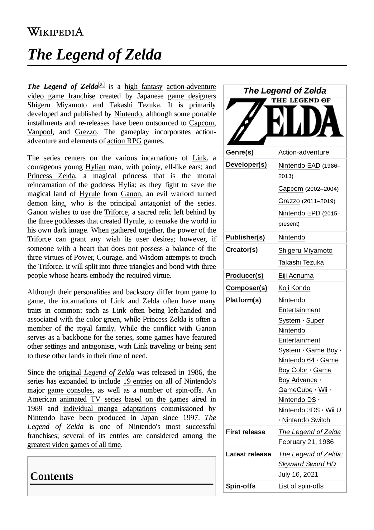 The Legend of Zelda: Ocarina of Time – Wikipedia