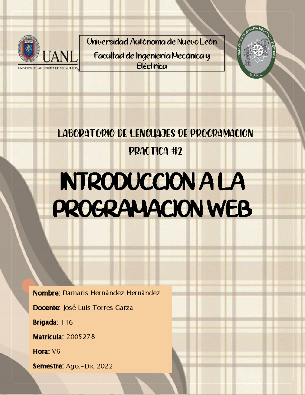 Practica#2 LAB.LENG - INTRODUCCION A LA PROGRAMACION WEB Nombre ...
