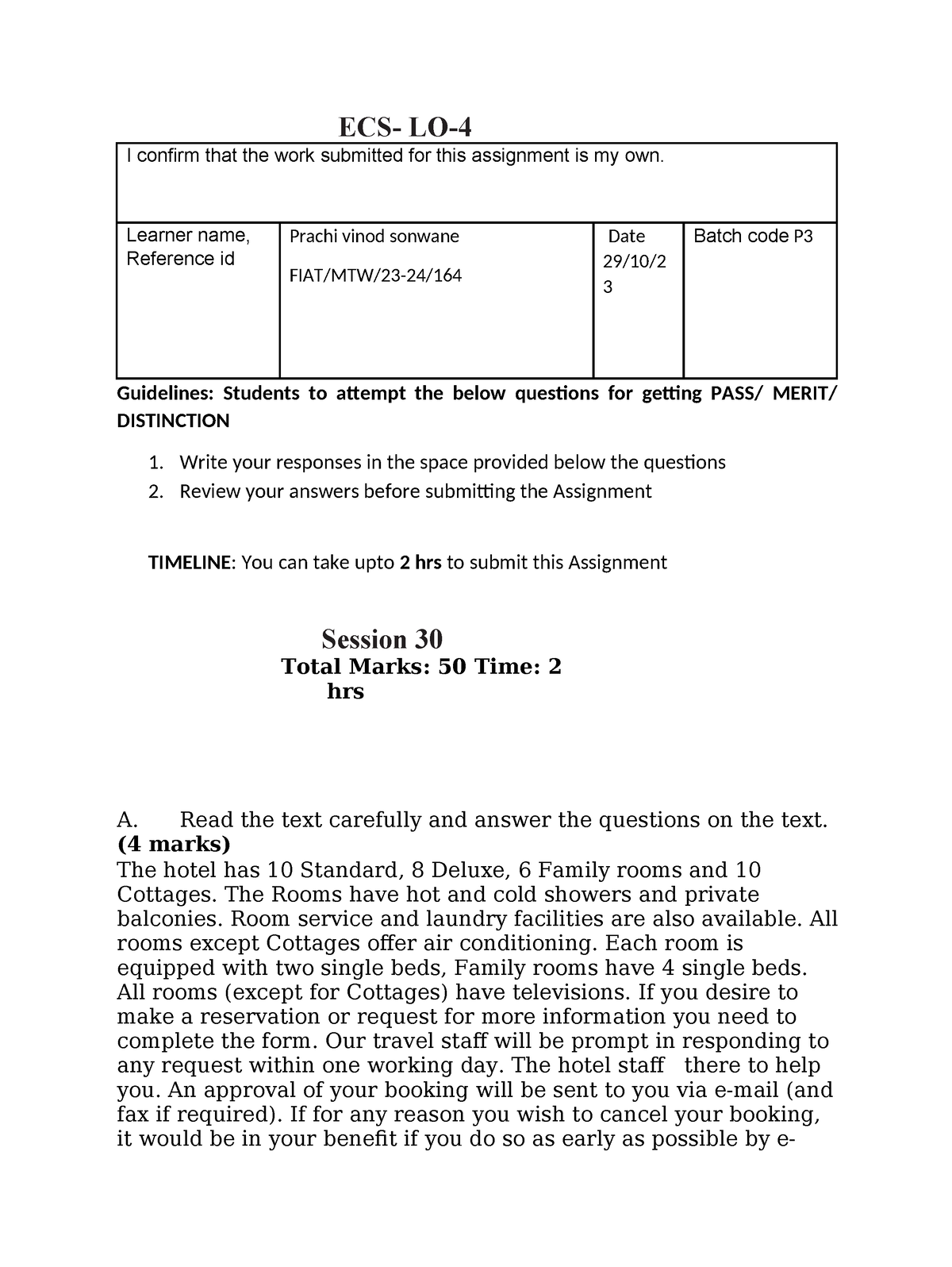 frankfinn ecs lo 4 assignment answers