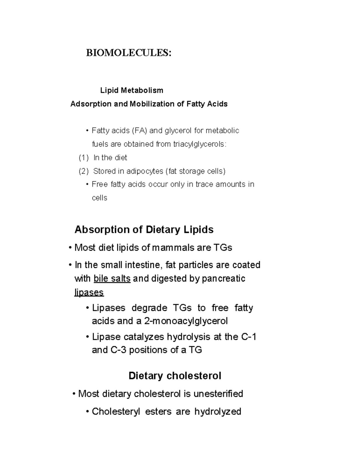 Biomolecules 1 biochemistry and disorders biomolecules 2 - BIOMOLECULES ...