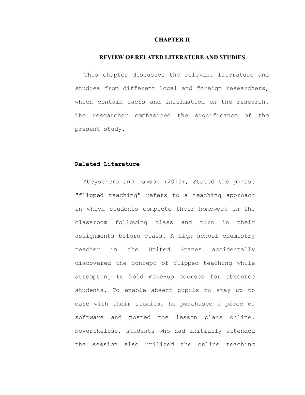 Chapter-2,3 - RESEARCH CHAPTER 2 AND 3 - CHAPTER II REVIEW OF RELATED ...