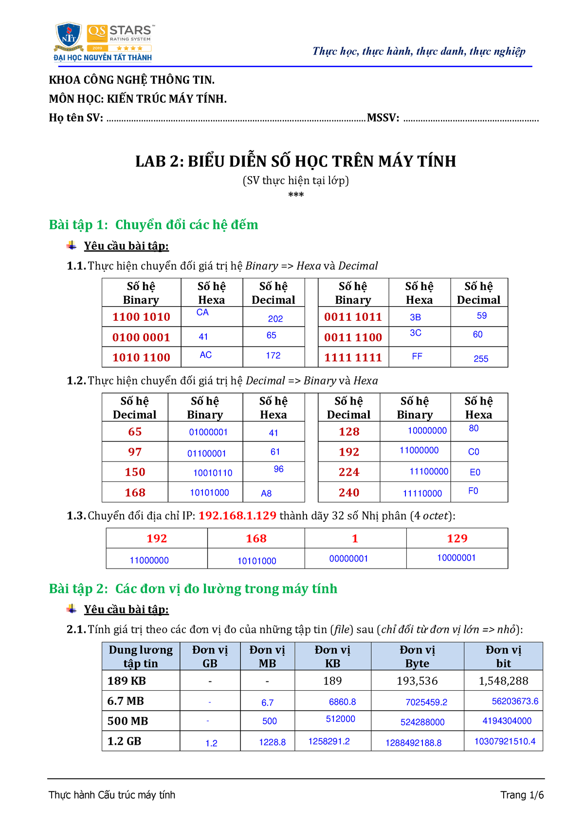 Lab 2-22DTH3A Bui Duy An - KHOA C‘NG NGH Þ TH‘NG TIN. M‘N H Ọ C: KI Ế N ...