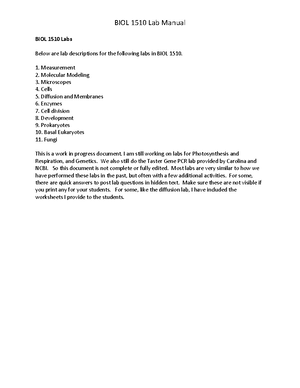 Biol Ch 6 - Principles of Biology 1, 1510, Fall 2022 - BIOL 1510 - Studocu