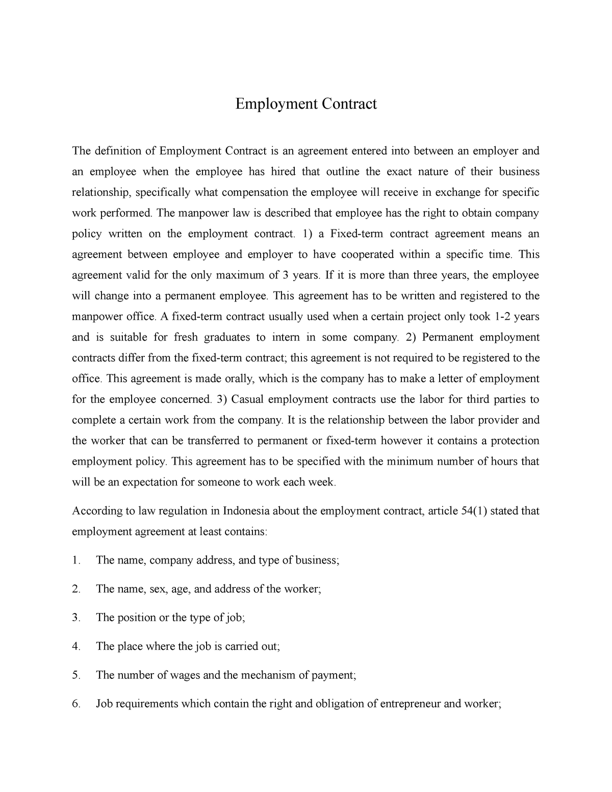 essay-employment-contract-business-law-employment-contract-the