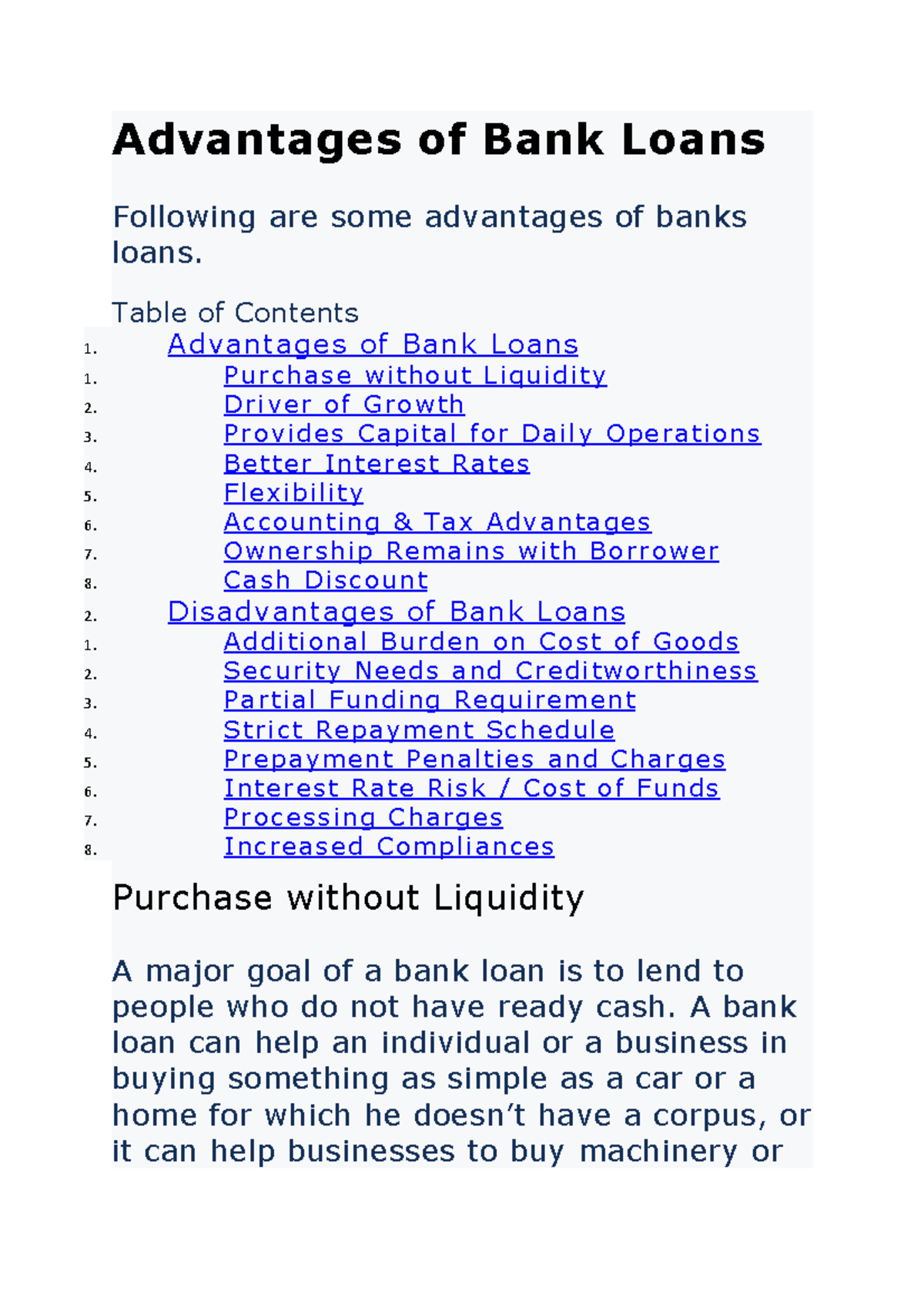 essay on advantages of bank