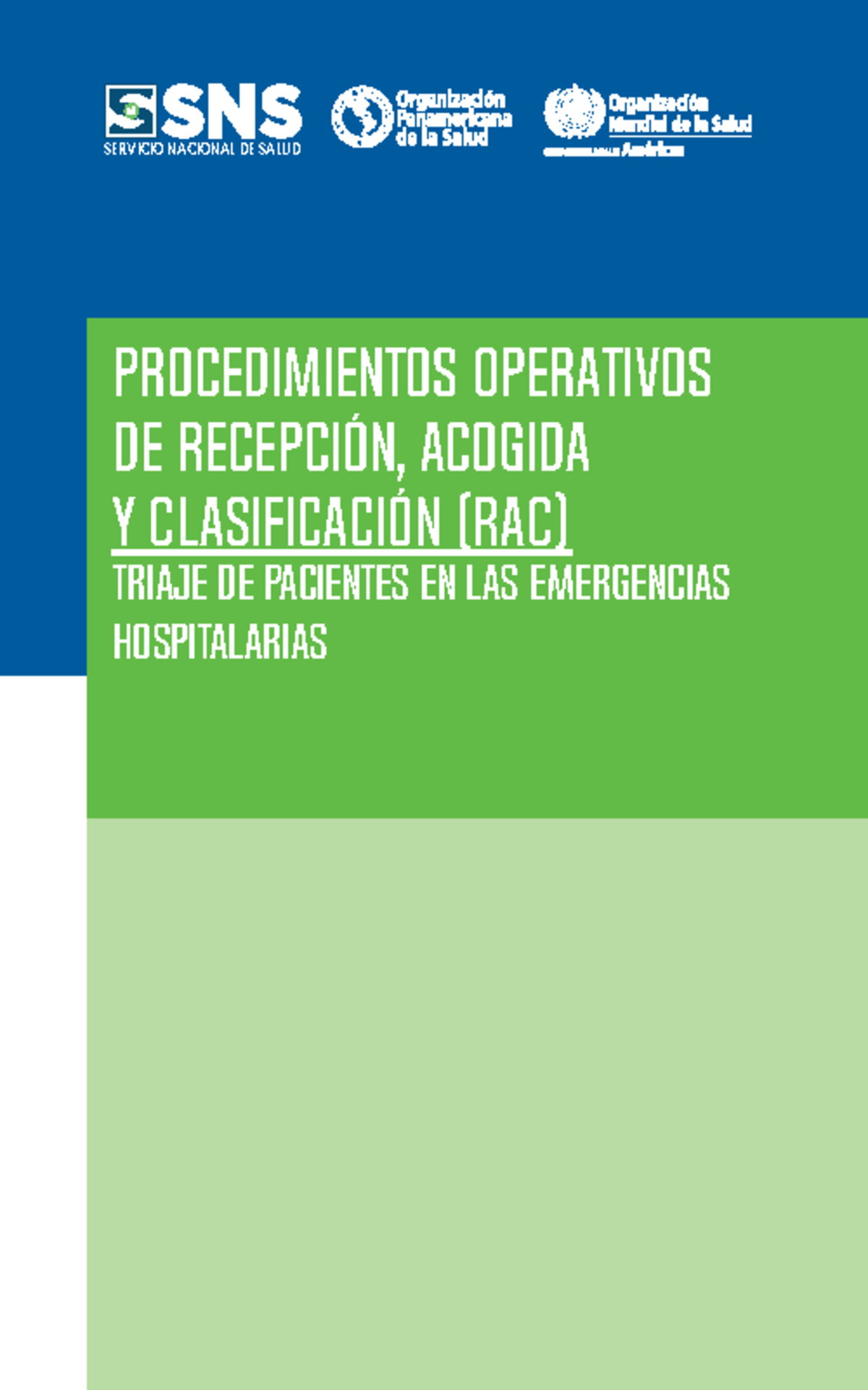 Manual de procedimiento RAC-Triaje - Procedimientos Operativos de ...