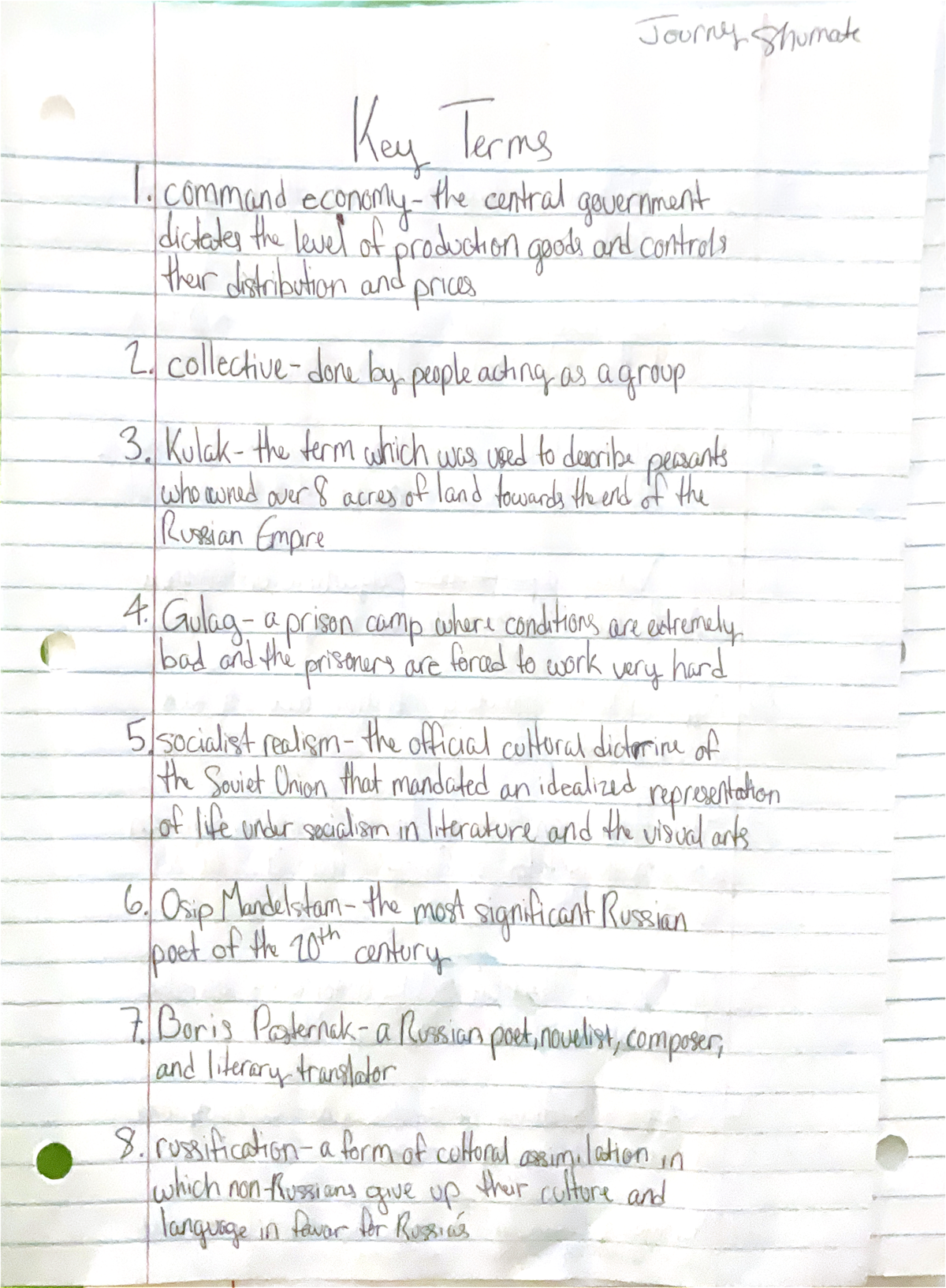 Ch 6 Key Terms (Due day of test) (3.5 hr) (Mar 14, 2024 at 9:20 AM ...