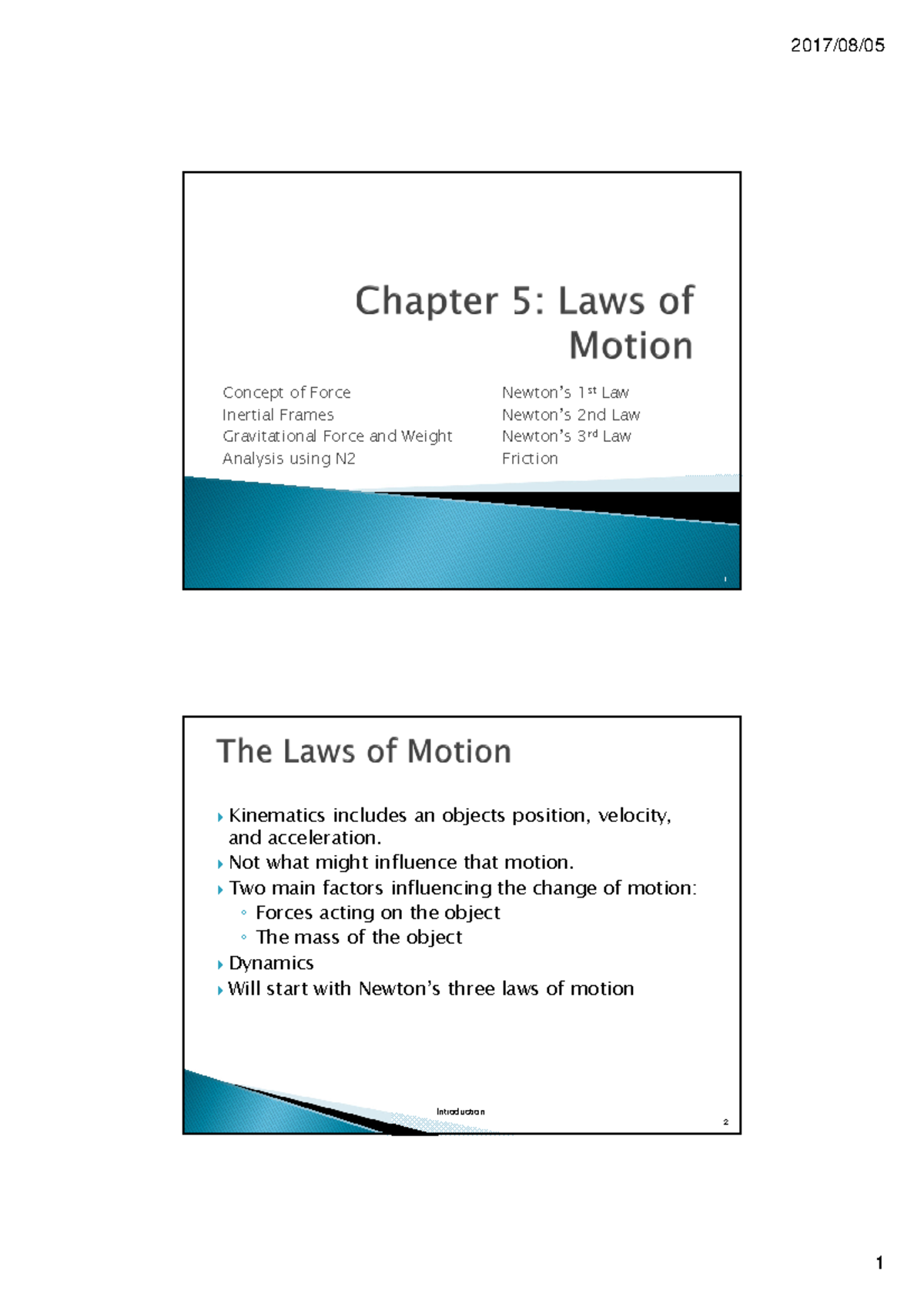 Chapter 5 - Forces NOTES UNIVERSITY OF PRETORIA - - Studocu