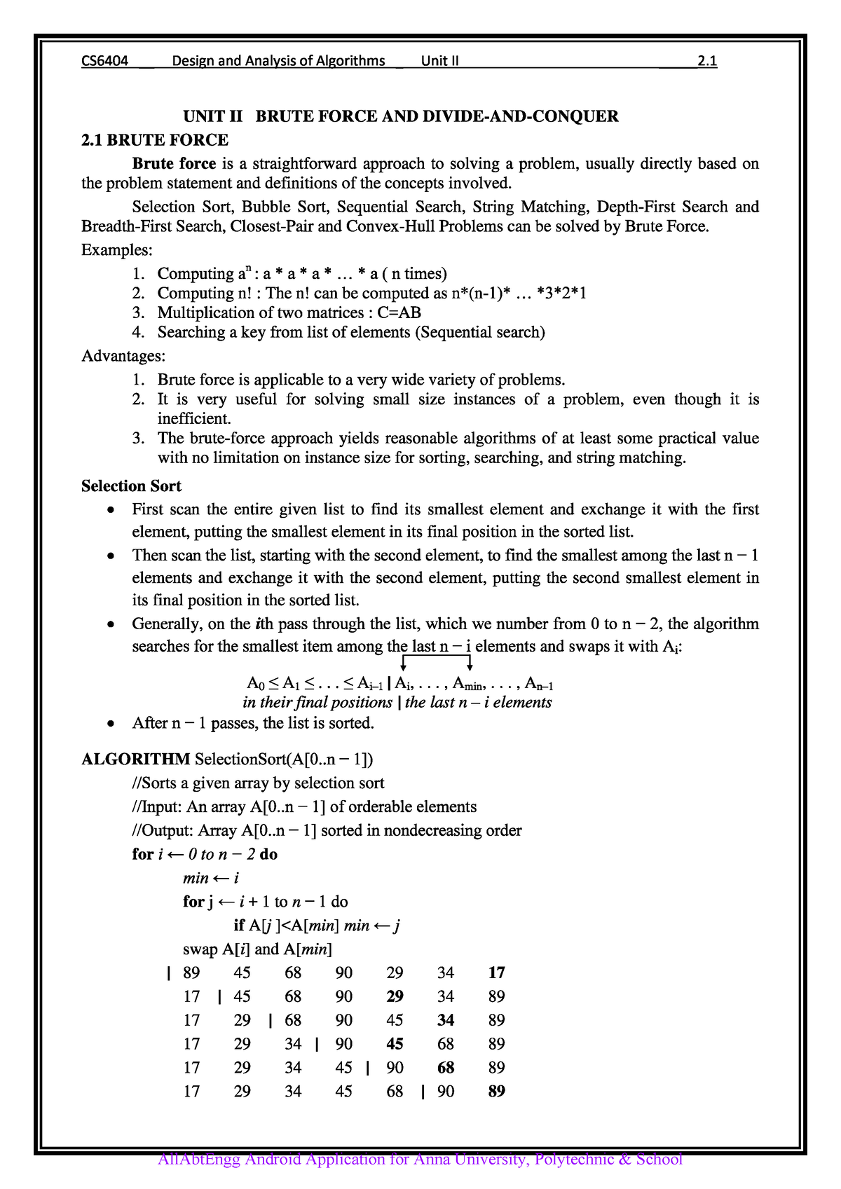 2020-11-26.06 - Notes - Design Analysis And Algorithm - Studocu