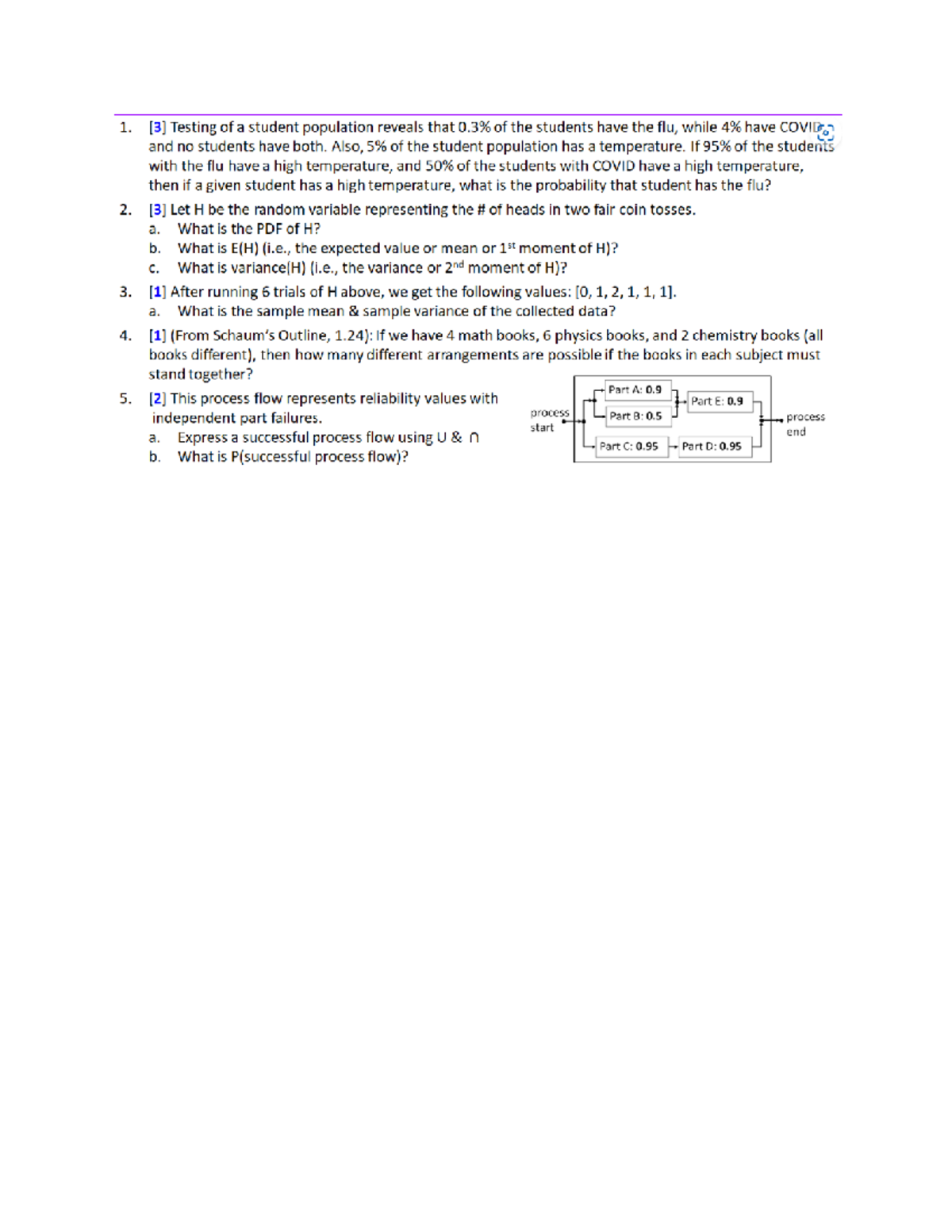 HW 4 Bayes, PDFs Dr Gerald Fudge ENGR 213 Probability and Statistics