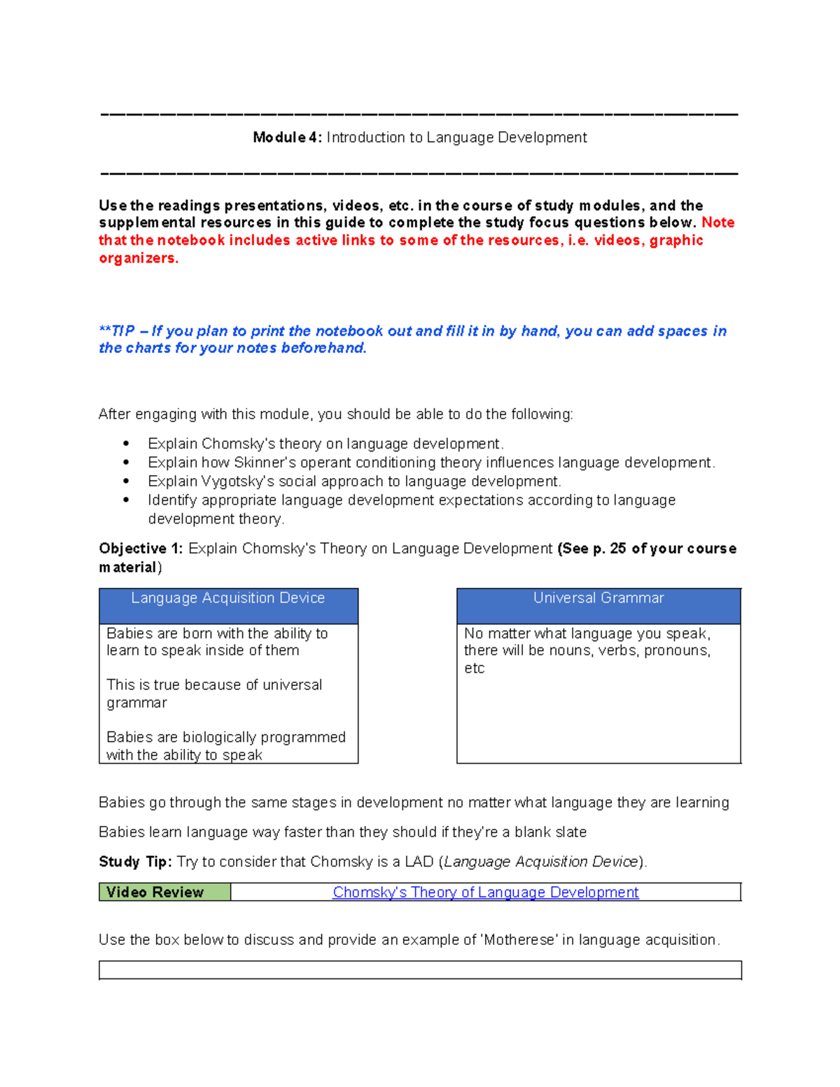 Psych Module 4 Notes