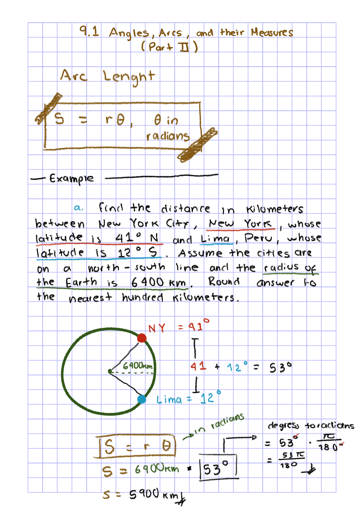 9 2 homework measuring angles and arcs