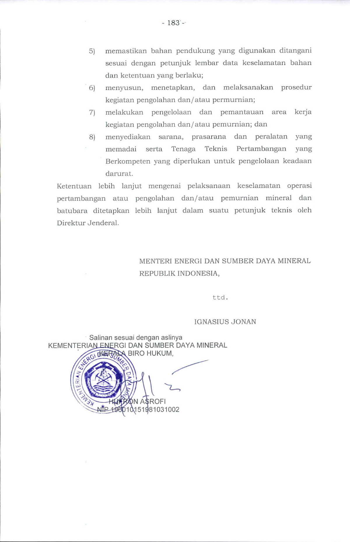 Keputusan Menteri ESDM Nomor 1827 K 30 MEM 2018-183 - Fakultas Keguruan ...