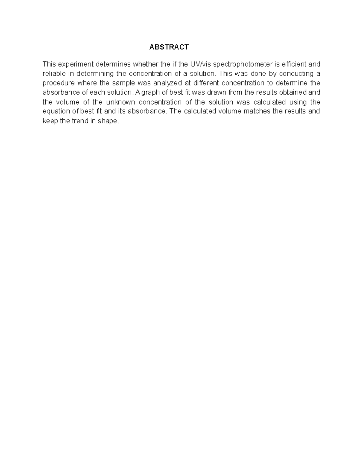 SCHA032 EXP 1 - Add more to the introduction and paraphrase everything ...