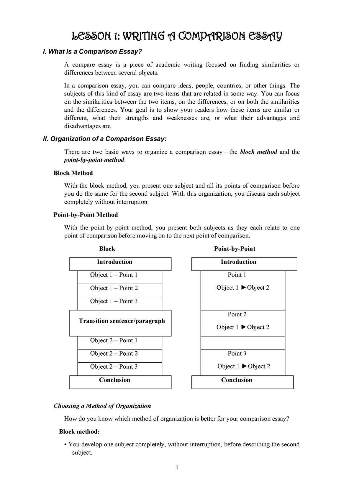 similarities between essay writing and comprehension