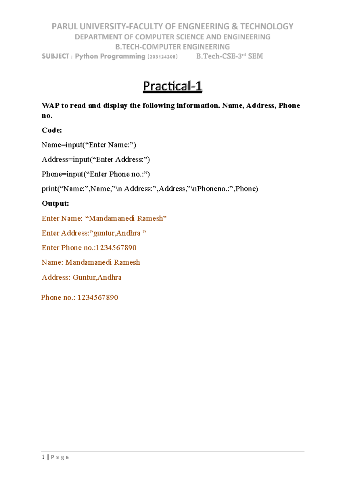 2003 03124344 python practical (M - WAP to read and display the ...