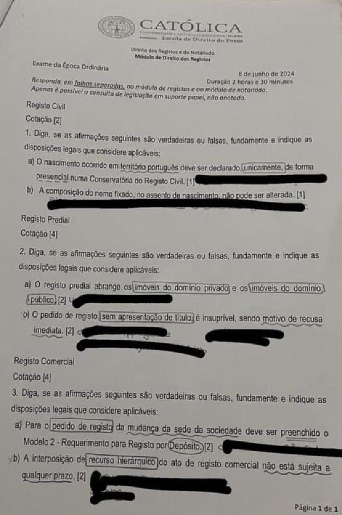 Modulo Registo 2024 CatÓlica Escola De Direito Do Perius Direito Dos