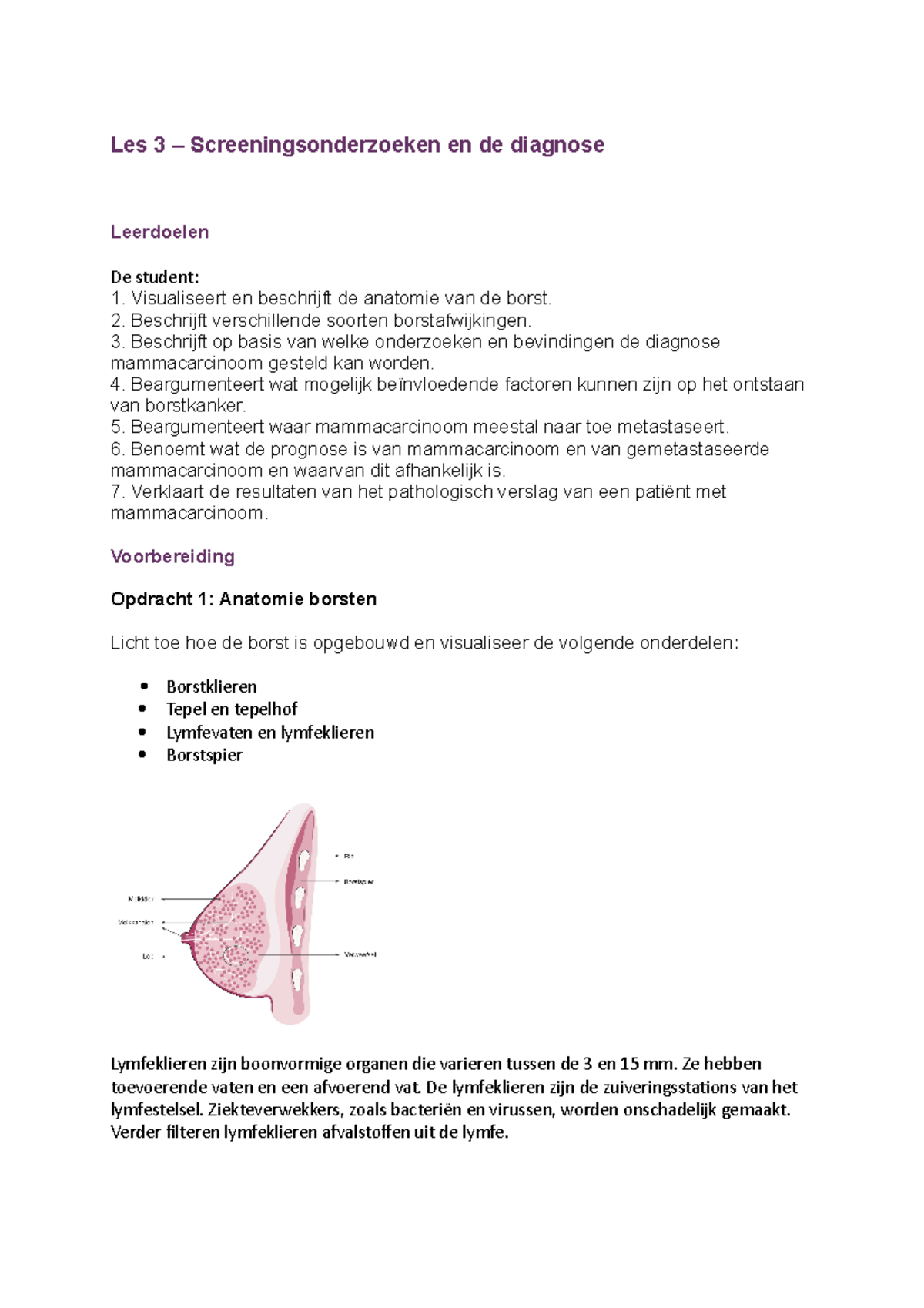 Les 3 - Anatomie Les 3 Fontys - Les 3 – Screeningsonderzoeken En De ...