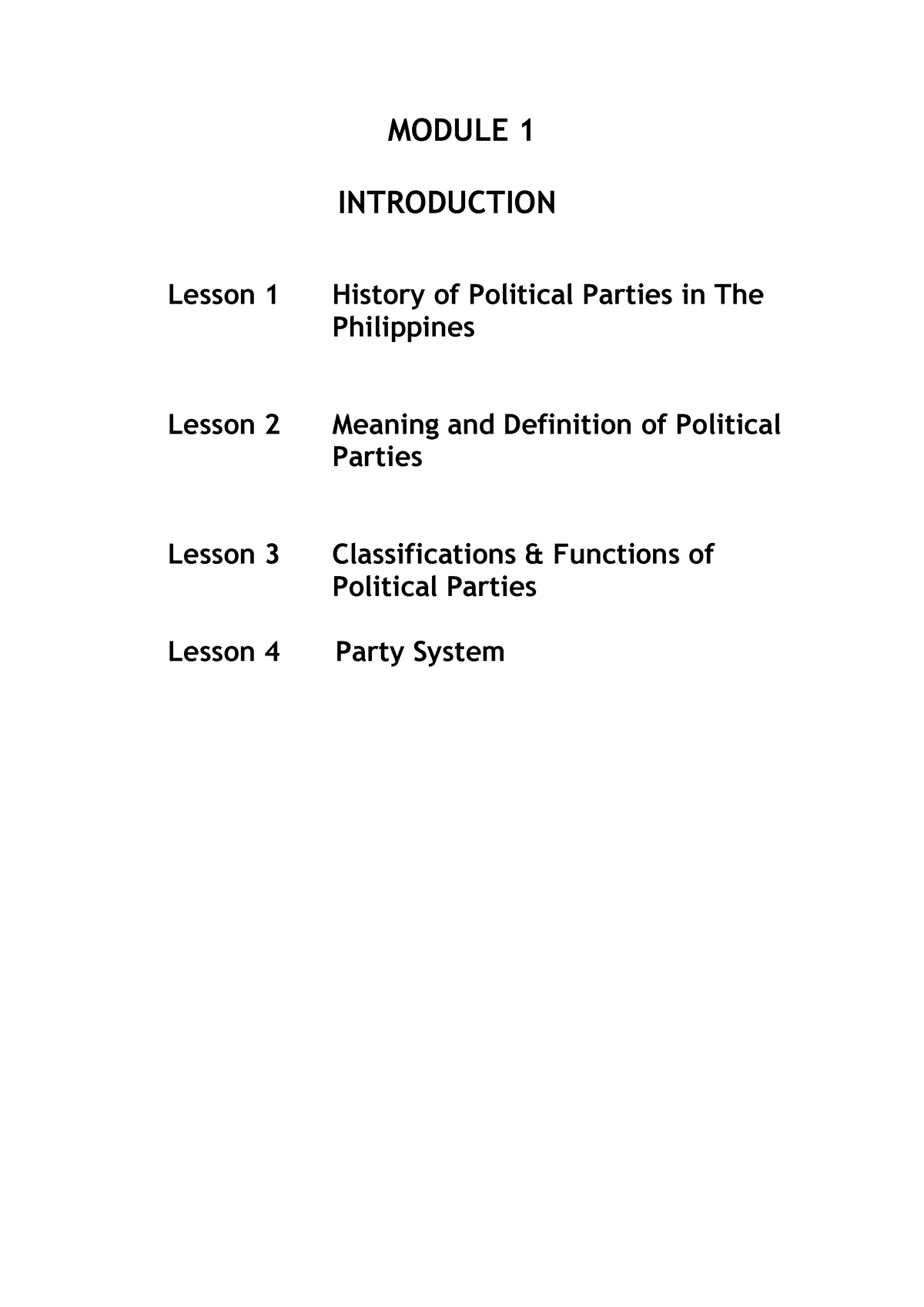 introduction for political parties essay