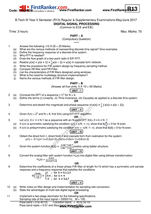 JNTU Anantapur B.Tech 2017 Third Year Second Sem R13 13A04602