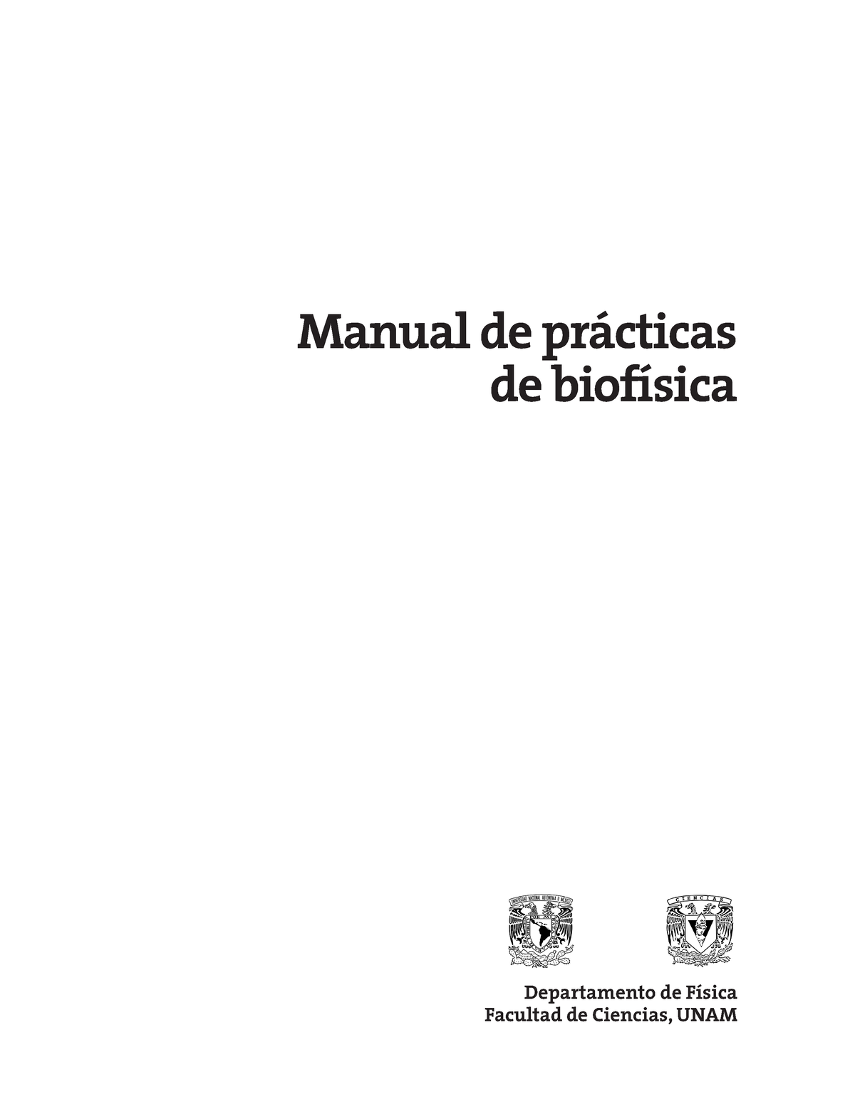 Manual De Pr†cticas De Biof°sica PP - Manual De Prácticas De Biofísica ...