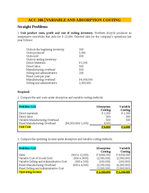 Chapter 7 Standard Costing and Variance Analysis - BS Accountancy - Studocu