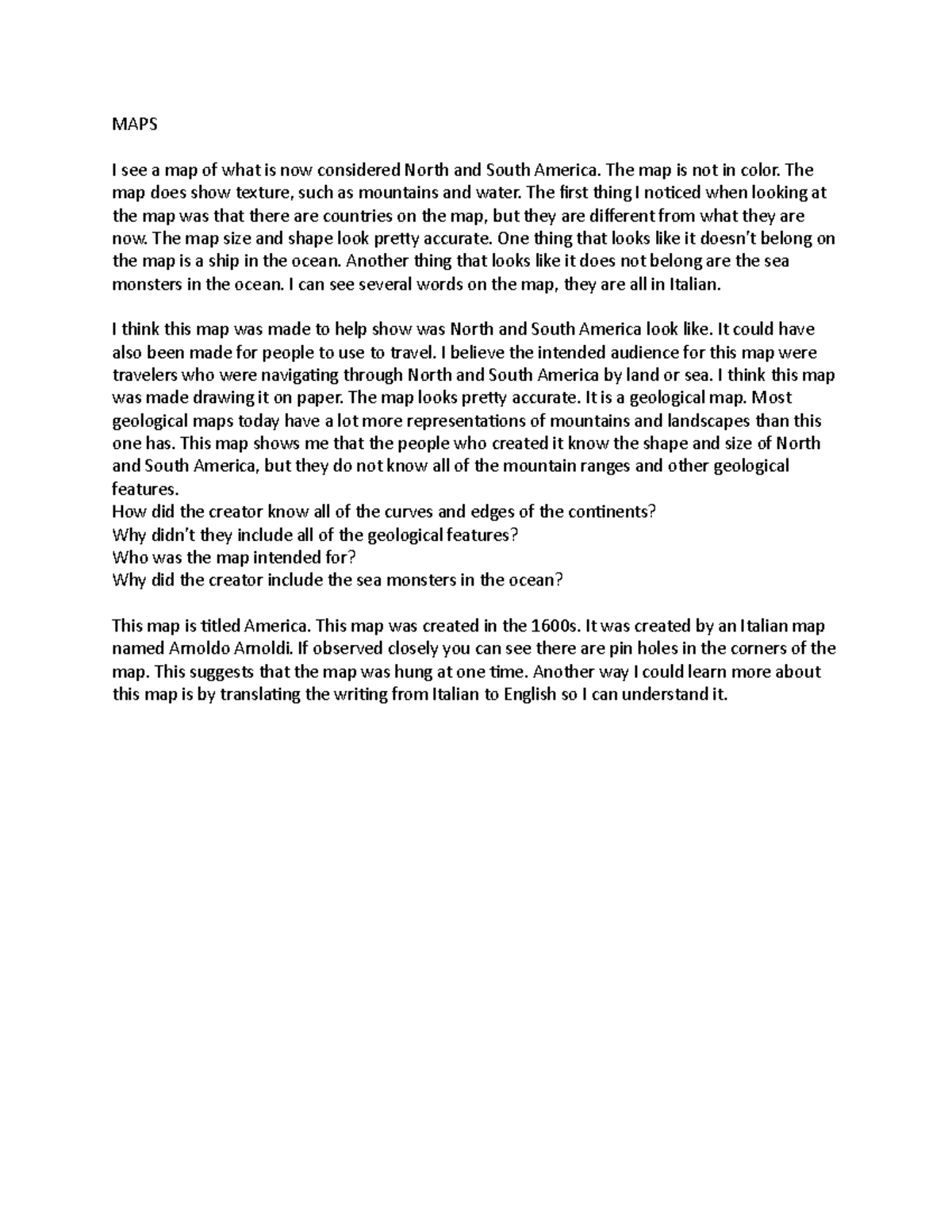 MAPS - Lecture notes on maps. - MAPS I see a map of what is now ...