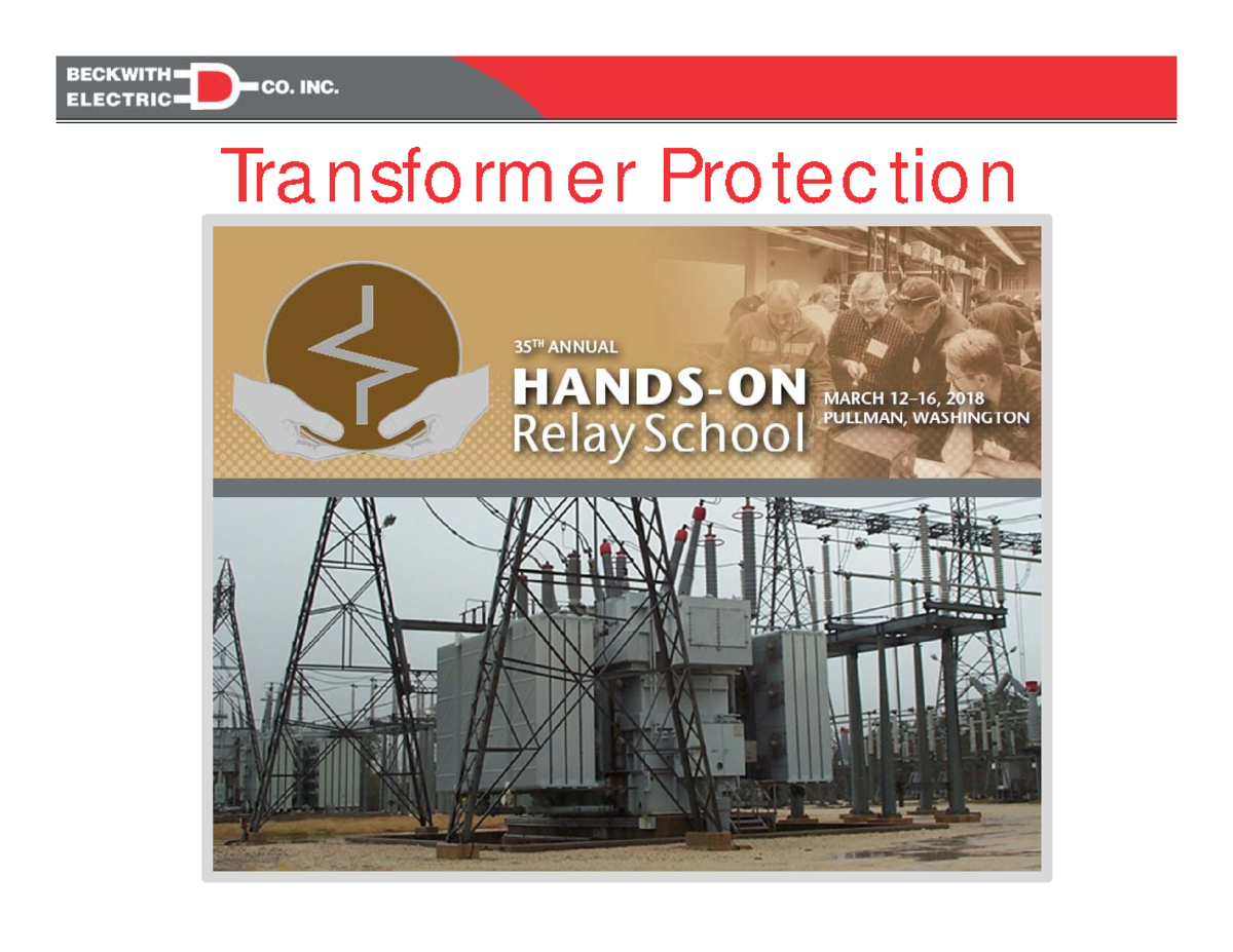 Transformer Protection 180306 - Tra nsfo rm e r Pro te c tio n ...