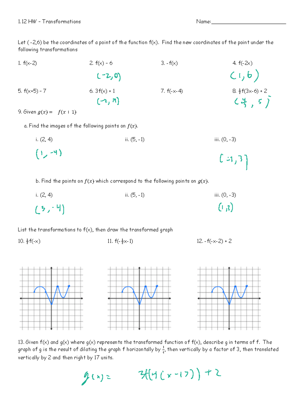 1.12 HW - Transformations - 1 HW – Transformations Name ...