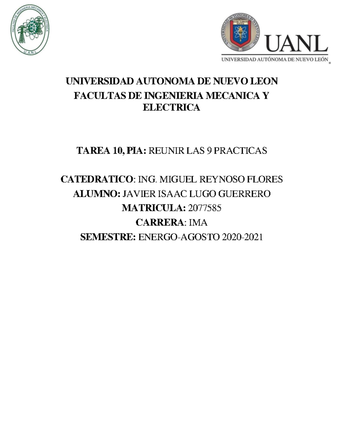 LABORATORIO DE FISICA III - UNIVERSIDAD AUTONOMA DE NUEVO LEON FACULTAS ...