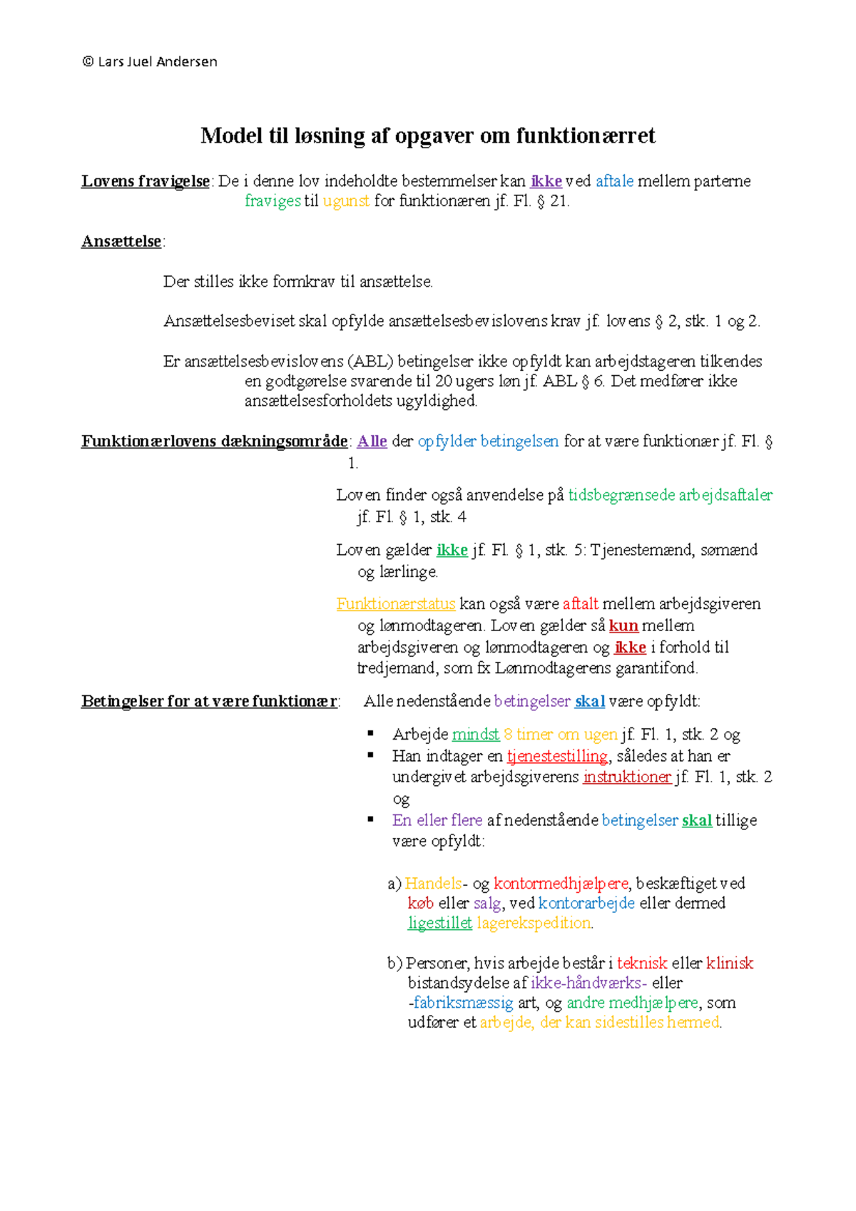 Modell – Funksjonærer HA - Model til løsning af opgaver om ...