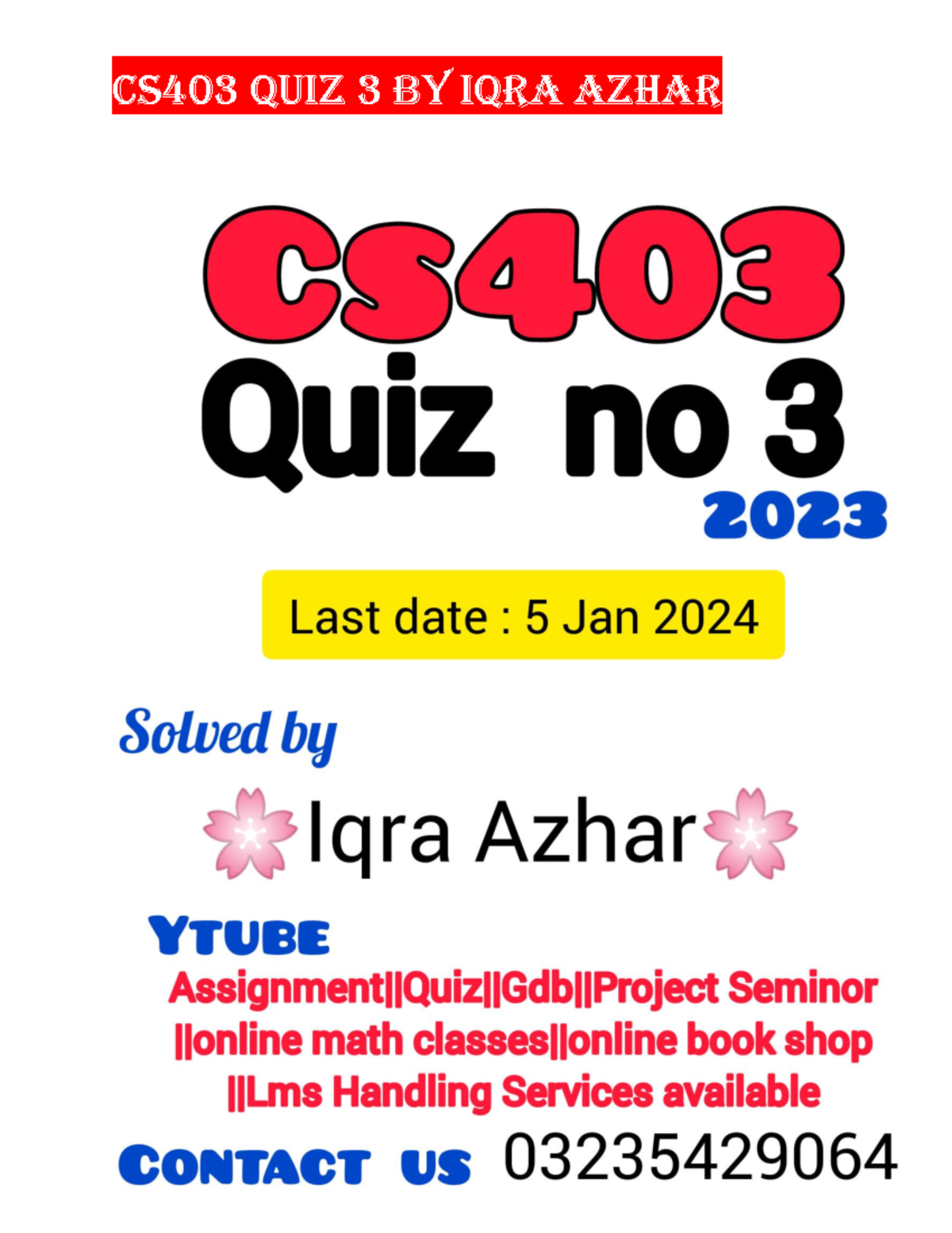 Cs403 Quiz 3 By Iqra Azhar - If A - > B And A - > C, Then A - > BC The ...