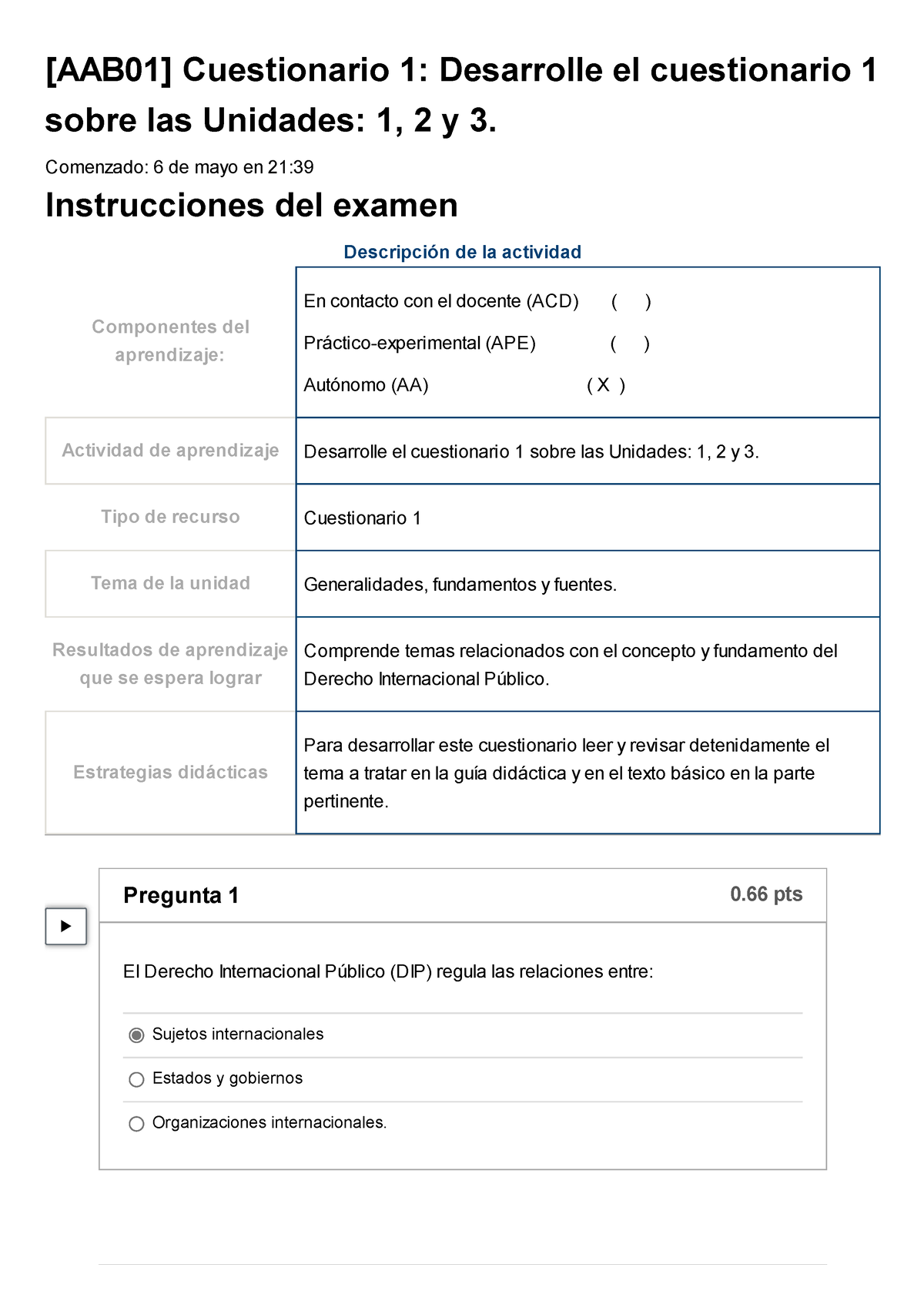 Examen [AAB01] Cuestionario 1 Desarrolle El Cuestionario 1 Sobre Las ...