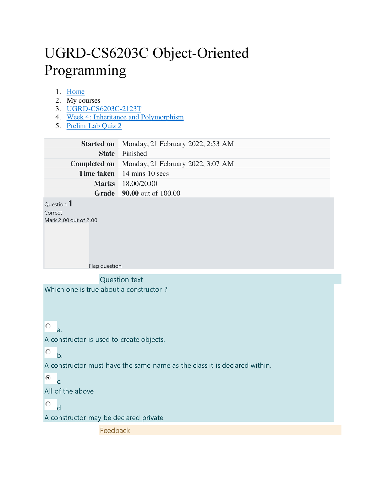 Scribd.vpdfs.com_prelim-lab-quiz-2 - UGRD-CS6203C Object-Oriented ...