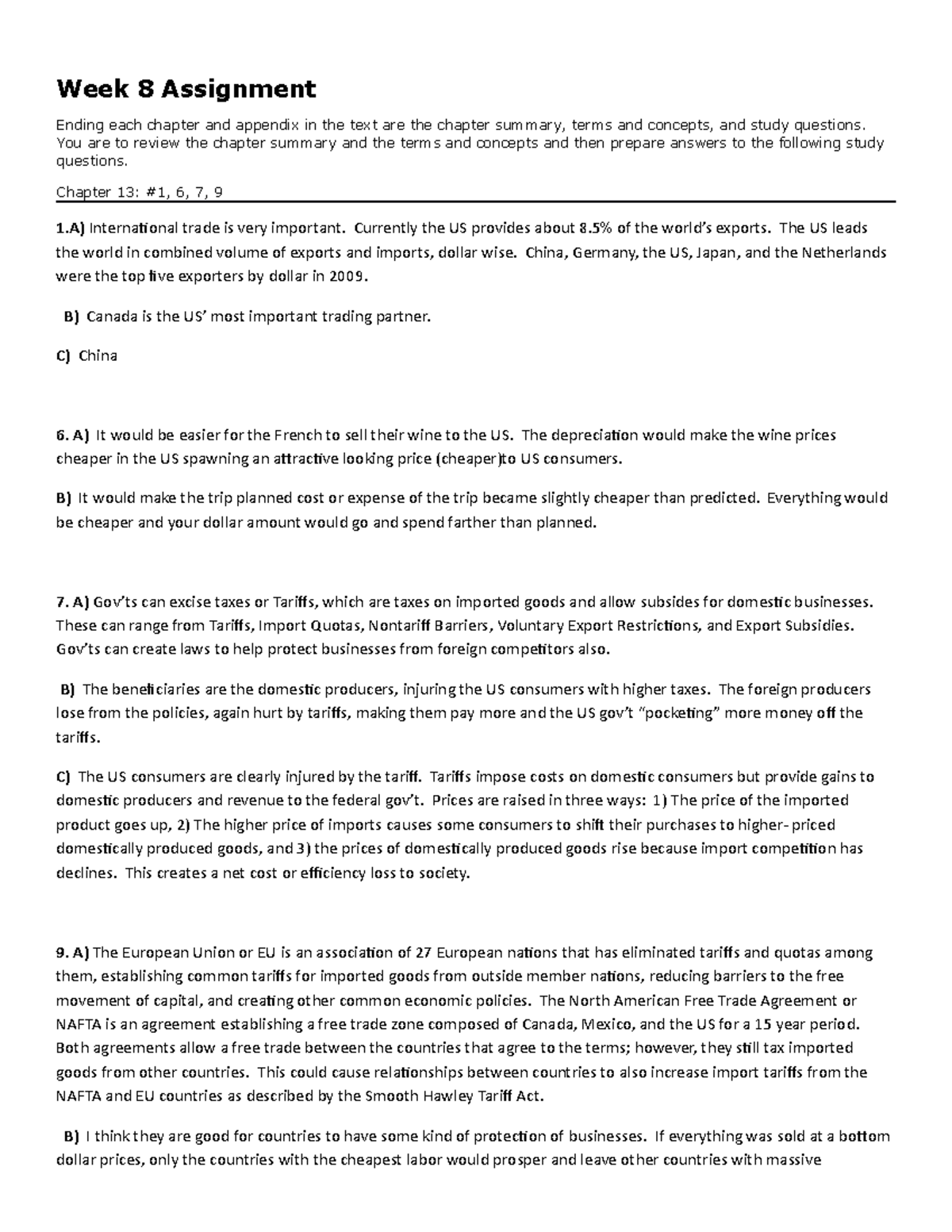 Haneefah Staples HW UNIT 8 - Week 8 Assignment Ending each chapter and ...